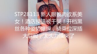 STP28113 新人眼镜肉欲系美女！酒店操逼被干哭！开档黑丝各种姿势爆操，骑乘位深插大屁股，太大力操哭了