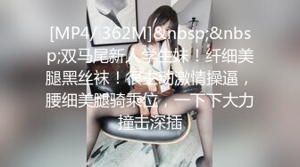 [MP4/ 362M]&nbsp;&nbsp;双马尾新人学生妹！纤细美腿黑丝袜！很主动激情操逼，腰细美腿骑乘位，一下下大力撞击深插