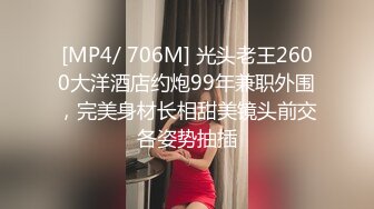 [MP4/ 706M] 光头老王2600大洋酒店约炮99年兼职外围，完美身材长相甜美镜头前交各姿势抽插