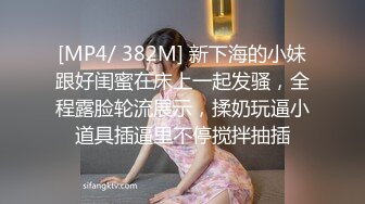 [MP4/ 382M] 新下海的小妹跟好闺蜜在床上一起发骚，全程露脸轮流展示，揉奶玩逼小道具插逼里不停搅拌抽插