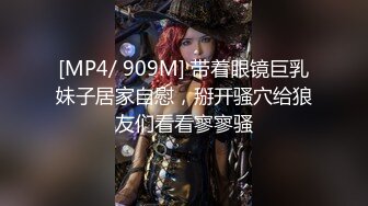 [MP4/ 909M] 带着眼镜巨乳妹子居家自慰，掰开骚穴给狼友们看看寥寥骚