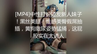 [MP4]中性打扮短发新人妹子！黑丝美腿！性感美臀假屌抽插，黄狗撒尿姿势猛捅，这屁股实在太诱人