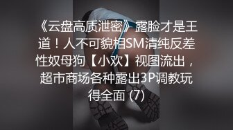 《云盘高质泄密》露脸才是王道！人不可貌相SM清纯反差性奴母狗【小欢】视图流出，超市商场各种露出3P调教玩得全面 (7)