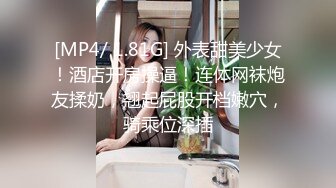 [MP4/ 1.81G] 外表甜美少女！酒店开房操逼！连体网袜炮友揉奶，翘起屁股开档嫩穴，骑乘位深插