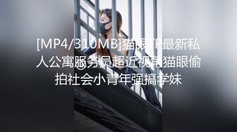 [MP4/310MB]猫眼TP最新私人公寓服务员超近视角猫眼偷拍社会小青年强搞学妹