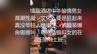 ⚫️⚫️情趣酒店中年偸情男女高潮性爱，文化人要是狂起来真没年轻人啥事了，情趣装爆肏嗷嗷叫，听对话貌似女的在政F部门上班