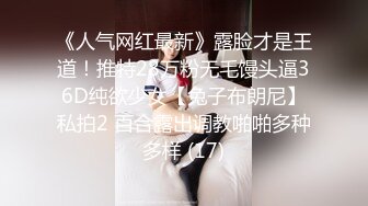 《人气网红最新》露脸才是王道！推特28万粉无毛馒头逼36D纯欲少女【兔子布朗尼】私拍2 百合露出调教啪啪多种多样 (17)