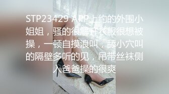 STP23429 APP上约的外围小姐姐，骚的很解开衣服很想被操，一顿自摸浪叫，舔小穴叫的隔壁多听的见，吊带丝袜侧入爸爸操的很爽